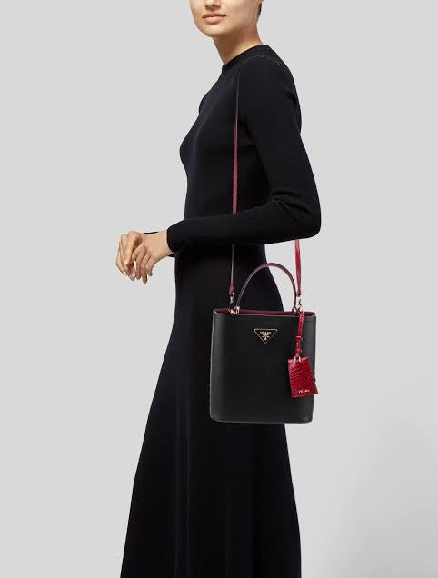 Prada Panier Small Saffiano Leather Bag