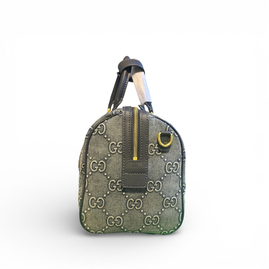 Gucci GG Denim Boston Top Handle Bag