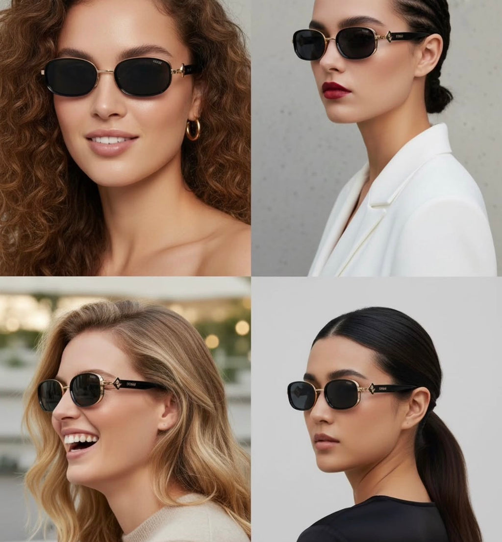 Fendi First O'Lock Rectangular Sunglasses