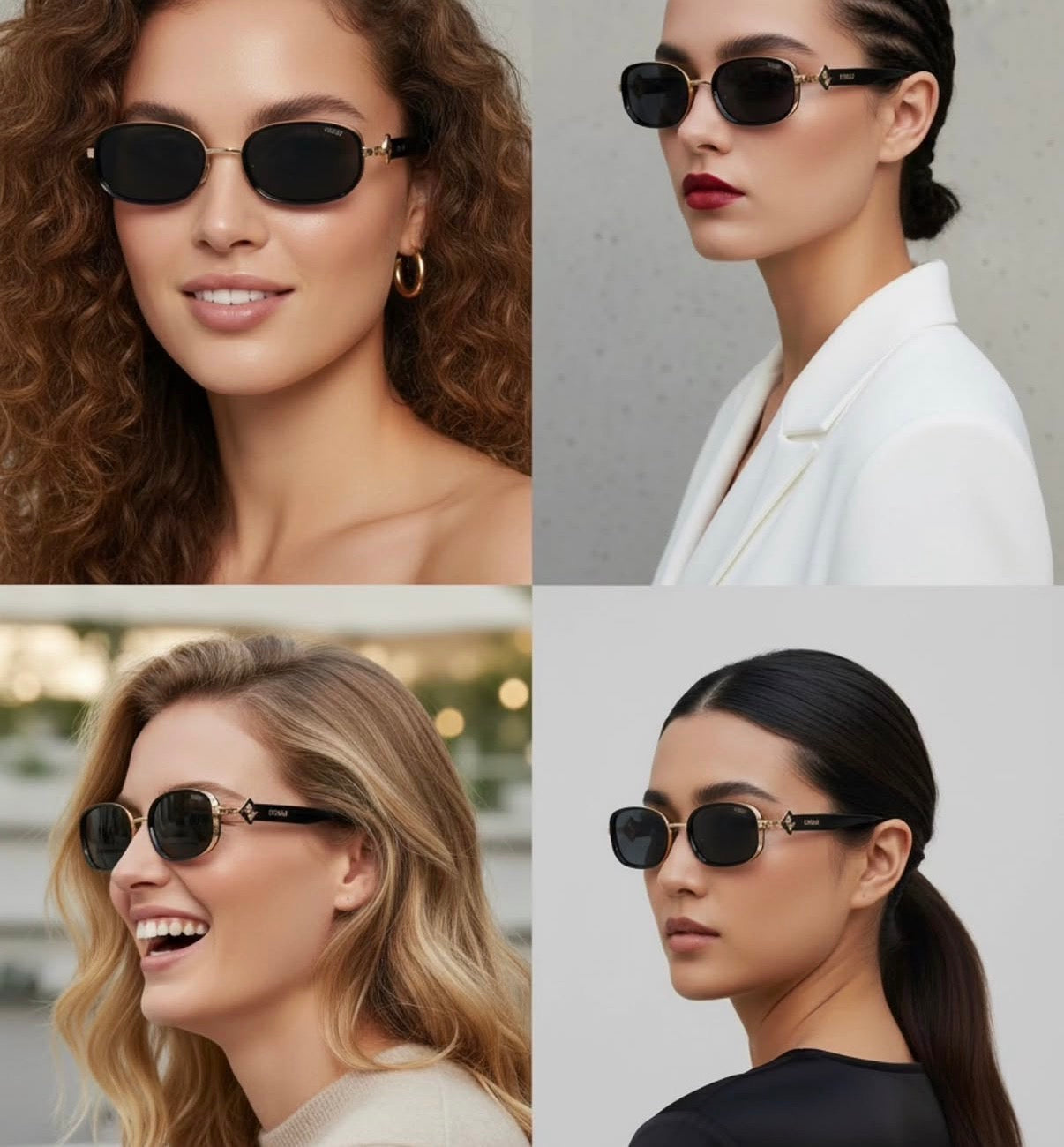 Fendi First O'Lock Rectangular Sunglasses