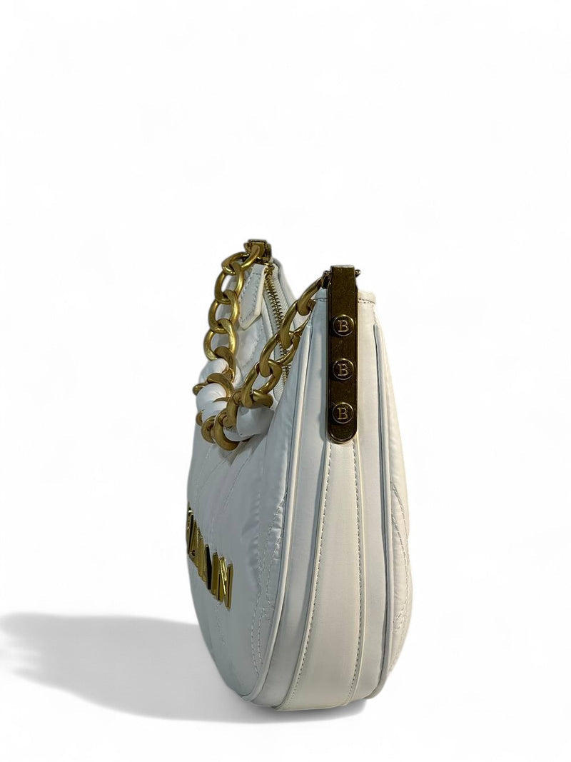 Balmain Quilted Crescent Bag