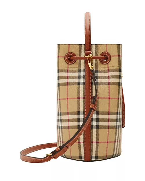 Burberry TB Monogram Check Bucket Bag
