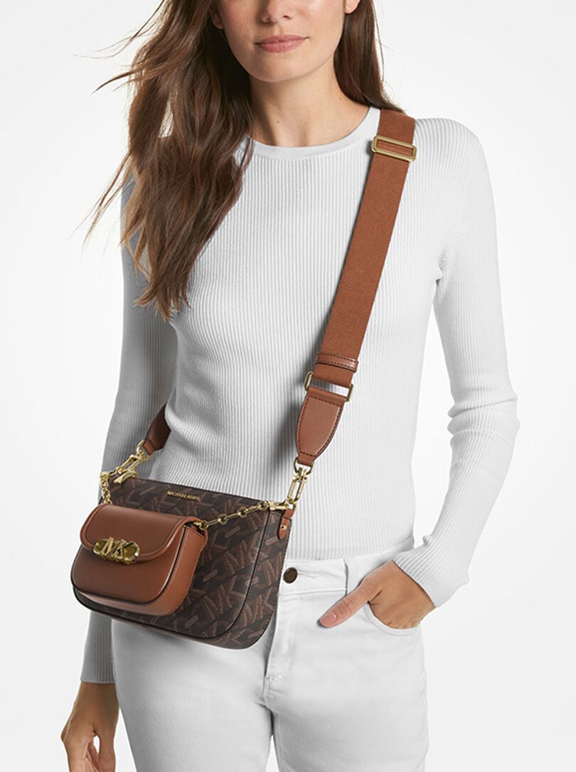 MICHAEL KORS PARKER EMPIRE SIGNATURE LOGO 2-IN-1 CROSSBODY BAG