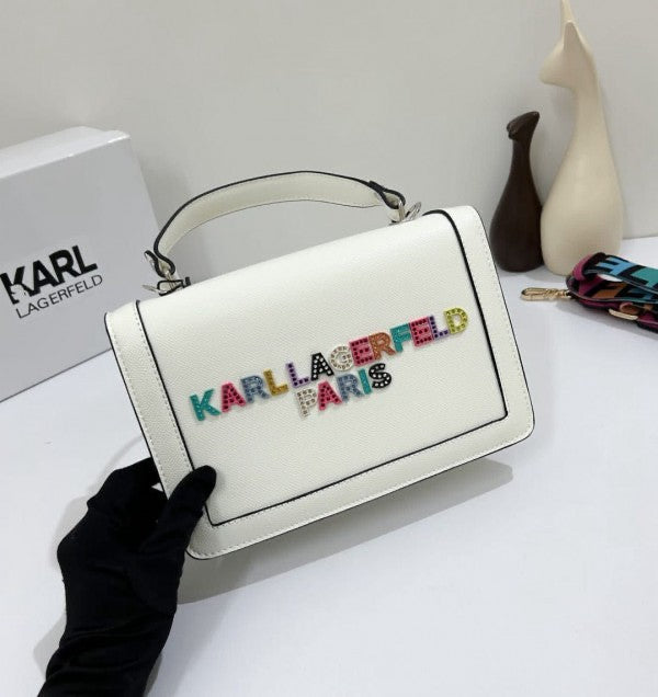Karl Lagerfeld Paris Multicolor Logo Satchel