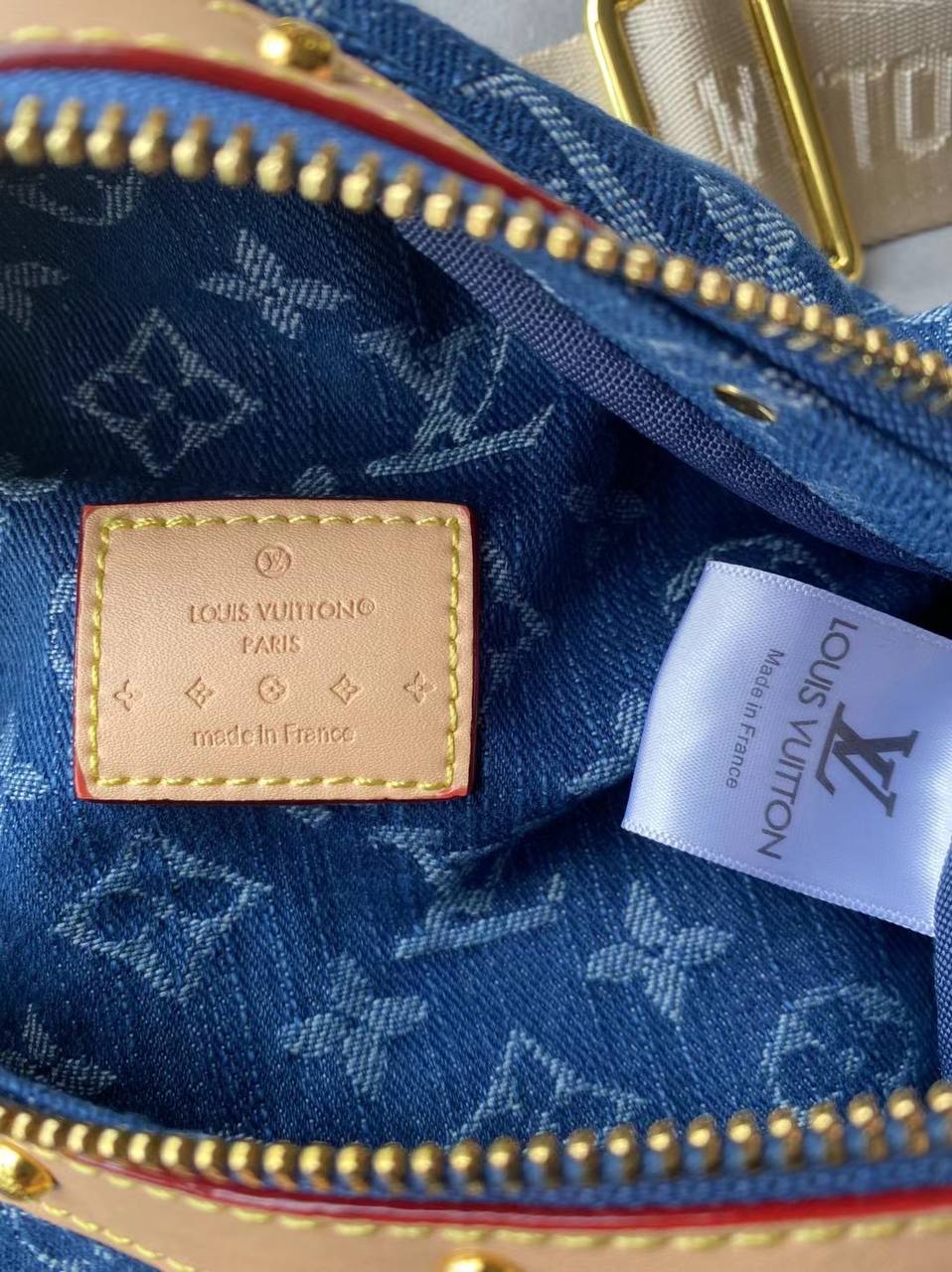 LOUIS VUITTON Monogram Denim High Rise Bumbag Blue