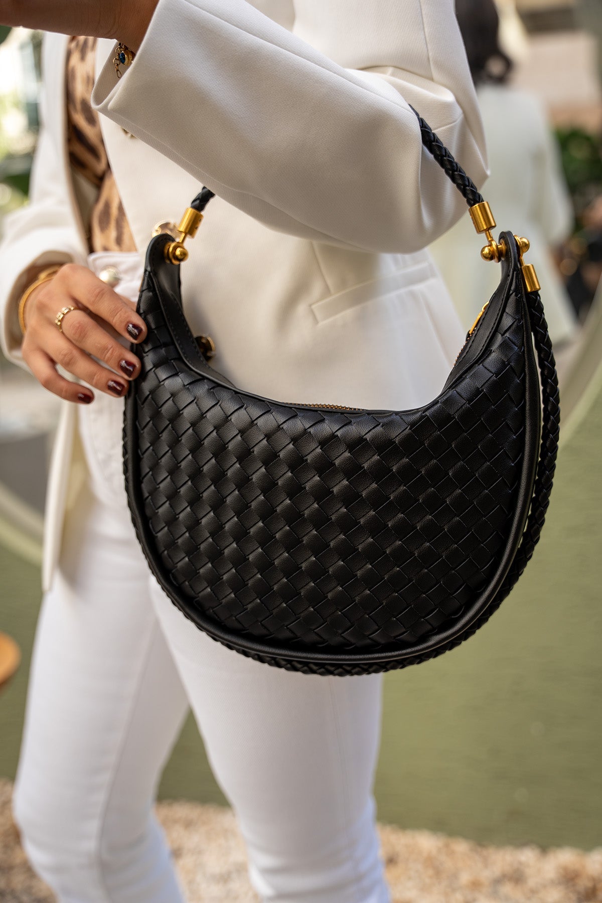 Bottega Woven Leather Shoulder Bag( large size)