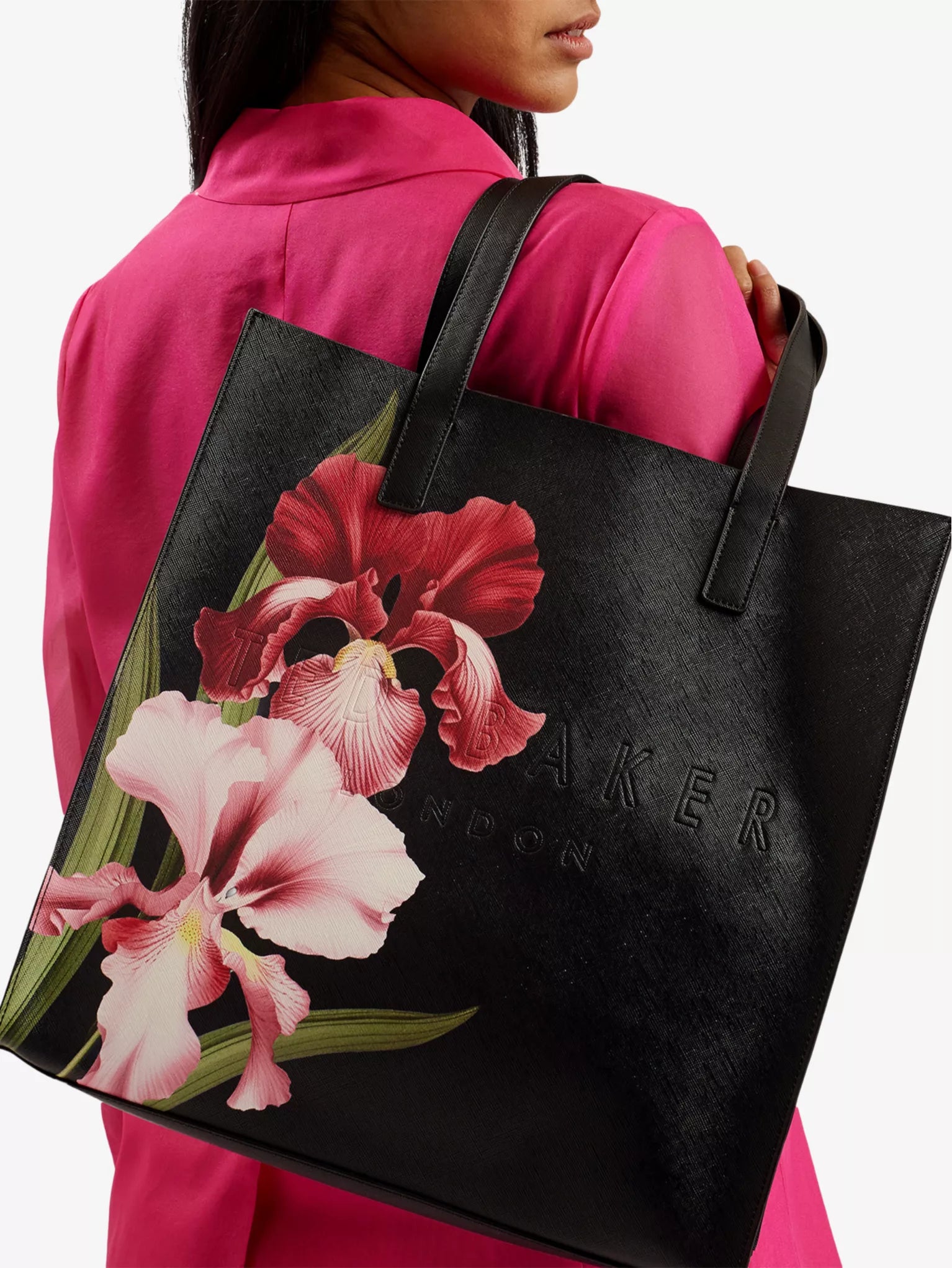 TED BAKER Botanin Icon floral-print woven tote bag