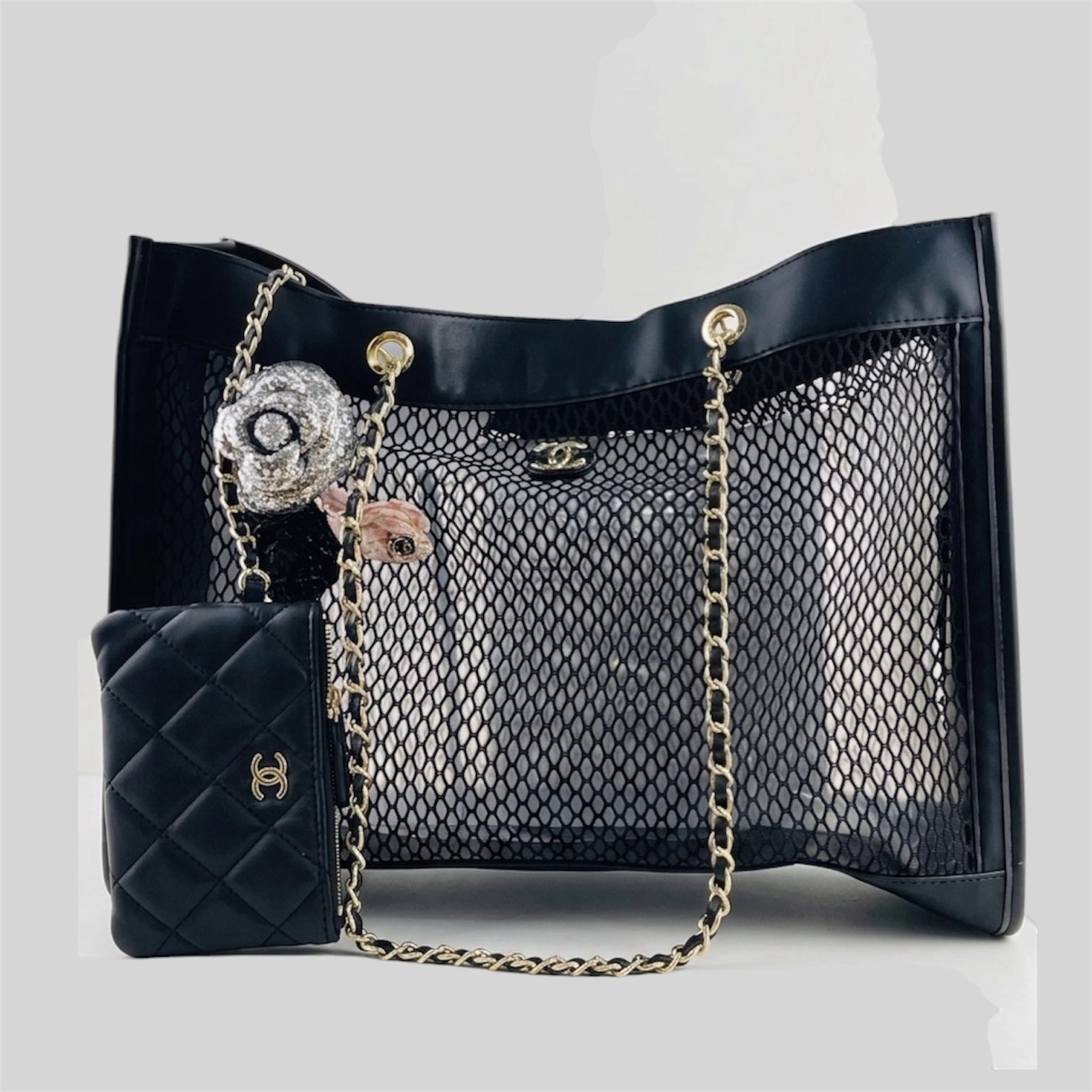 Chanel Mesh Beach Tote Set