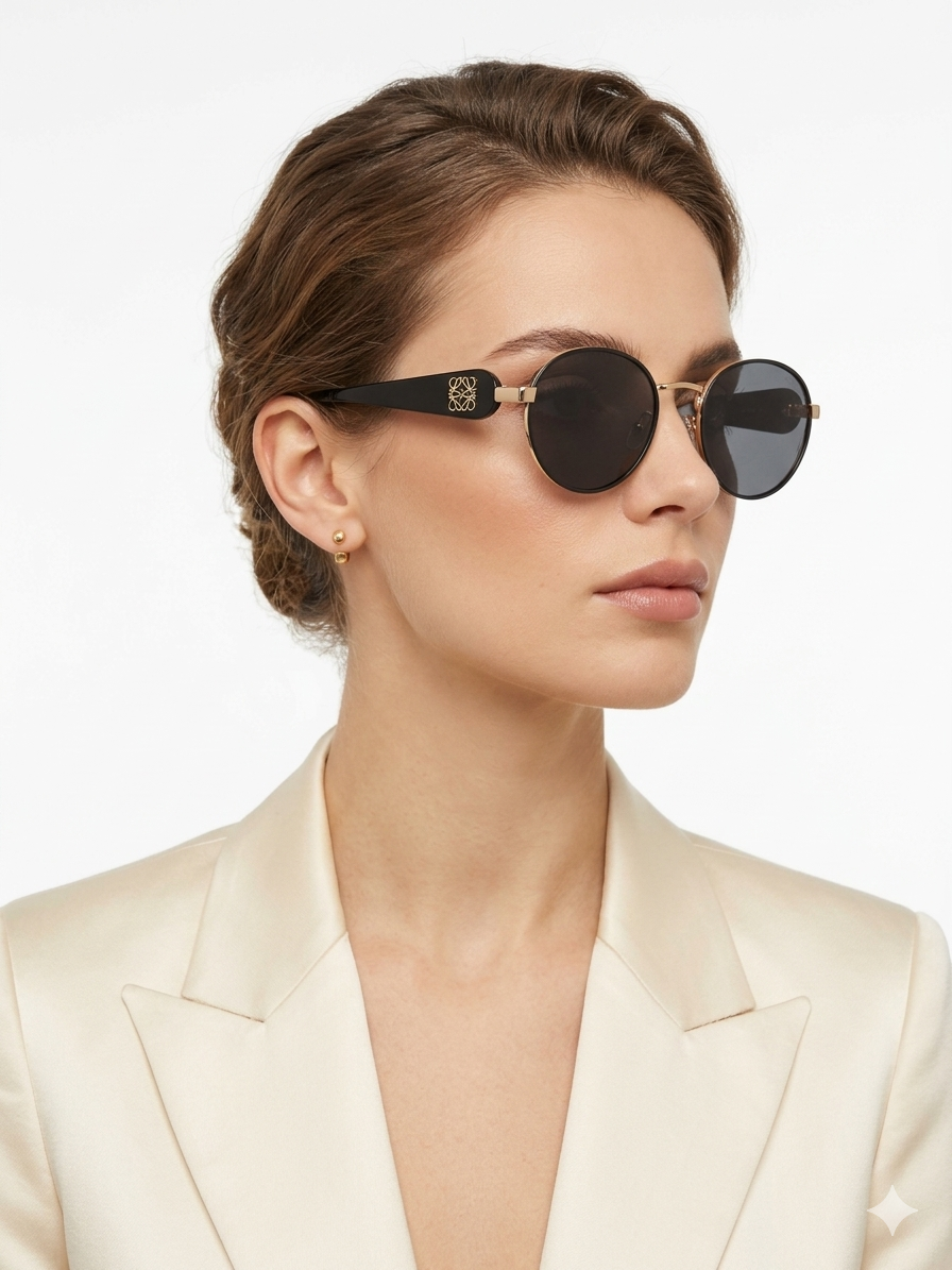 Loewe Anagram Round Gradient Sunglasses