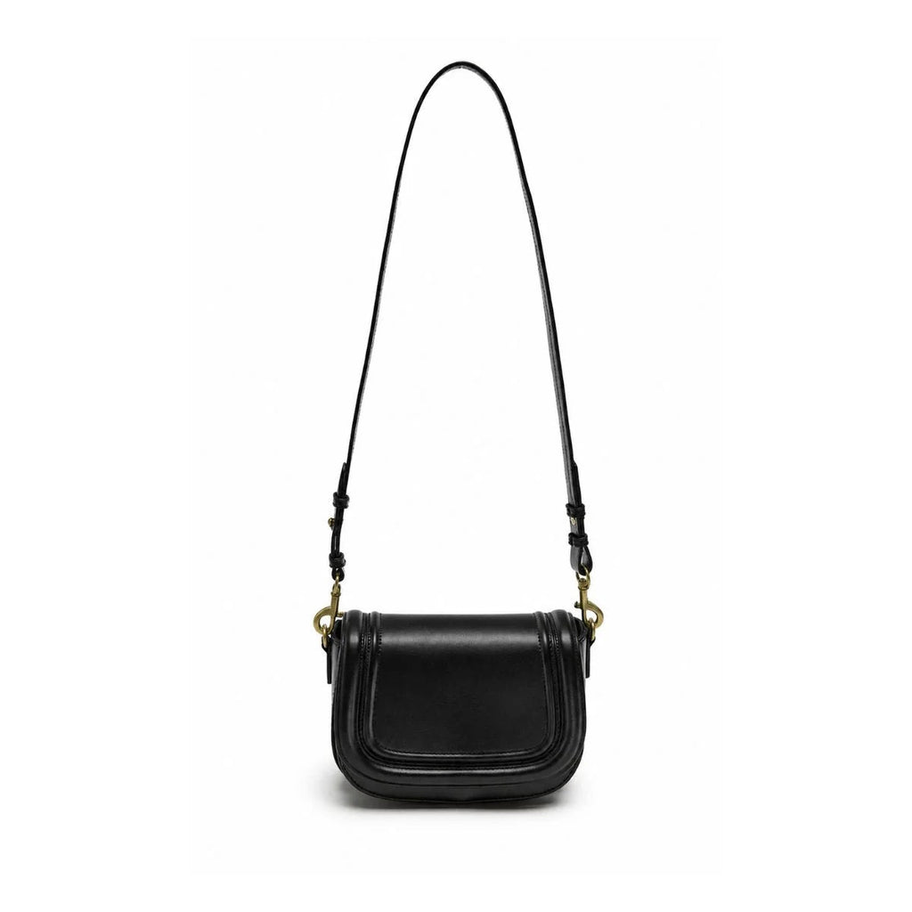 Zara Leather Crossbody Saddle Bag
