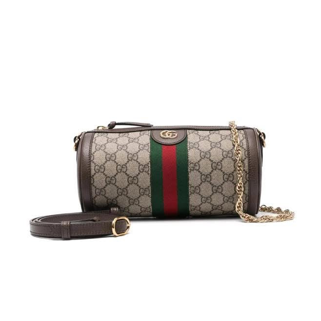 Gucci GG Canvas Shoulder Bag with Chain