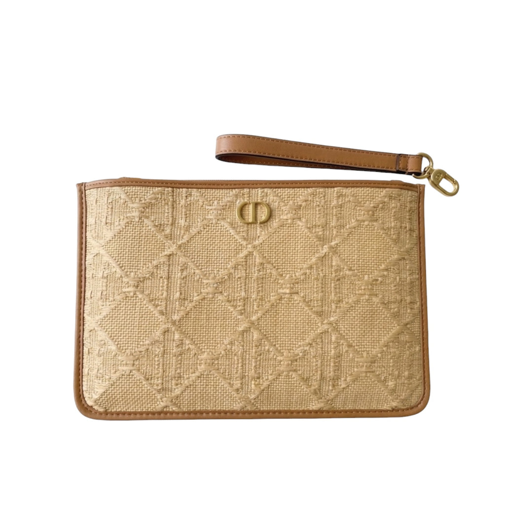 Dior Quilted Monogram Wristlet Pouch
