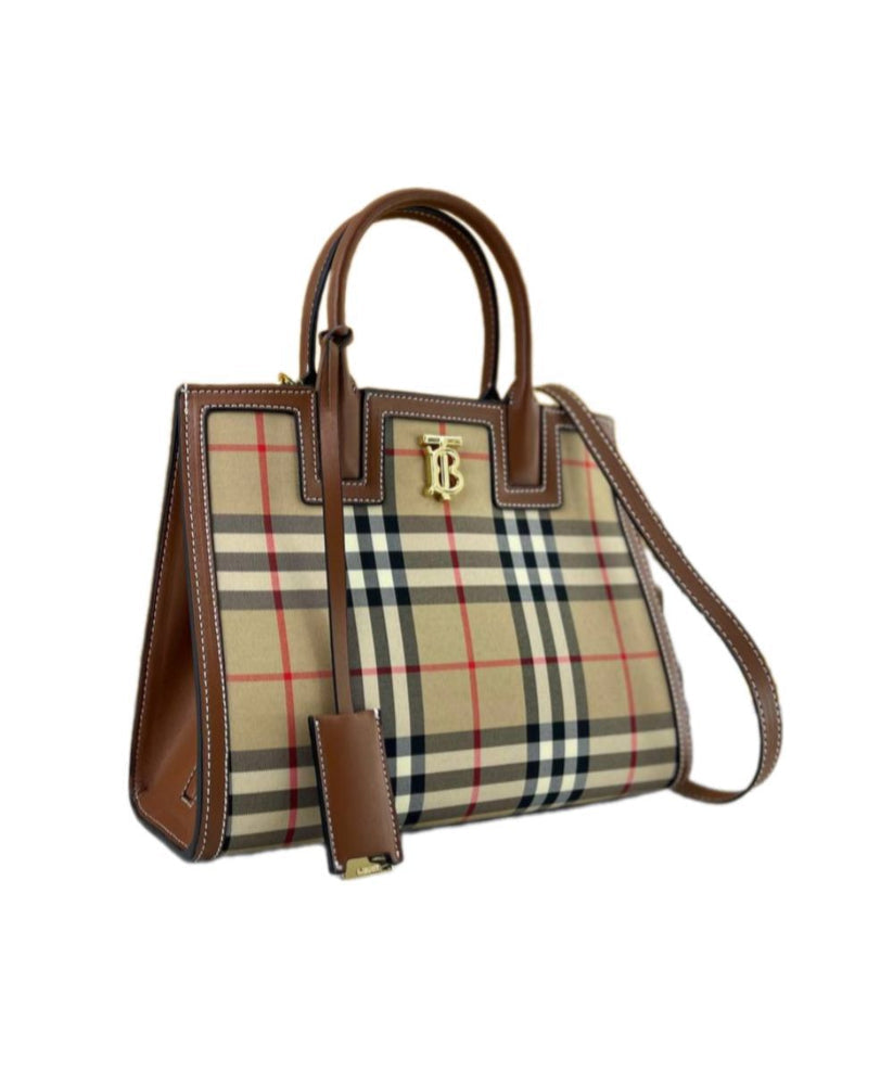 Burberry Check Tote Bag