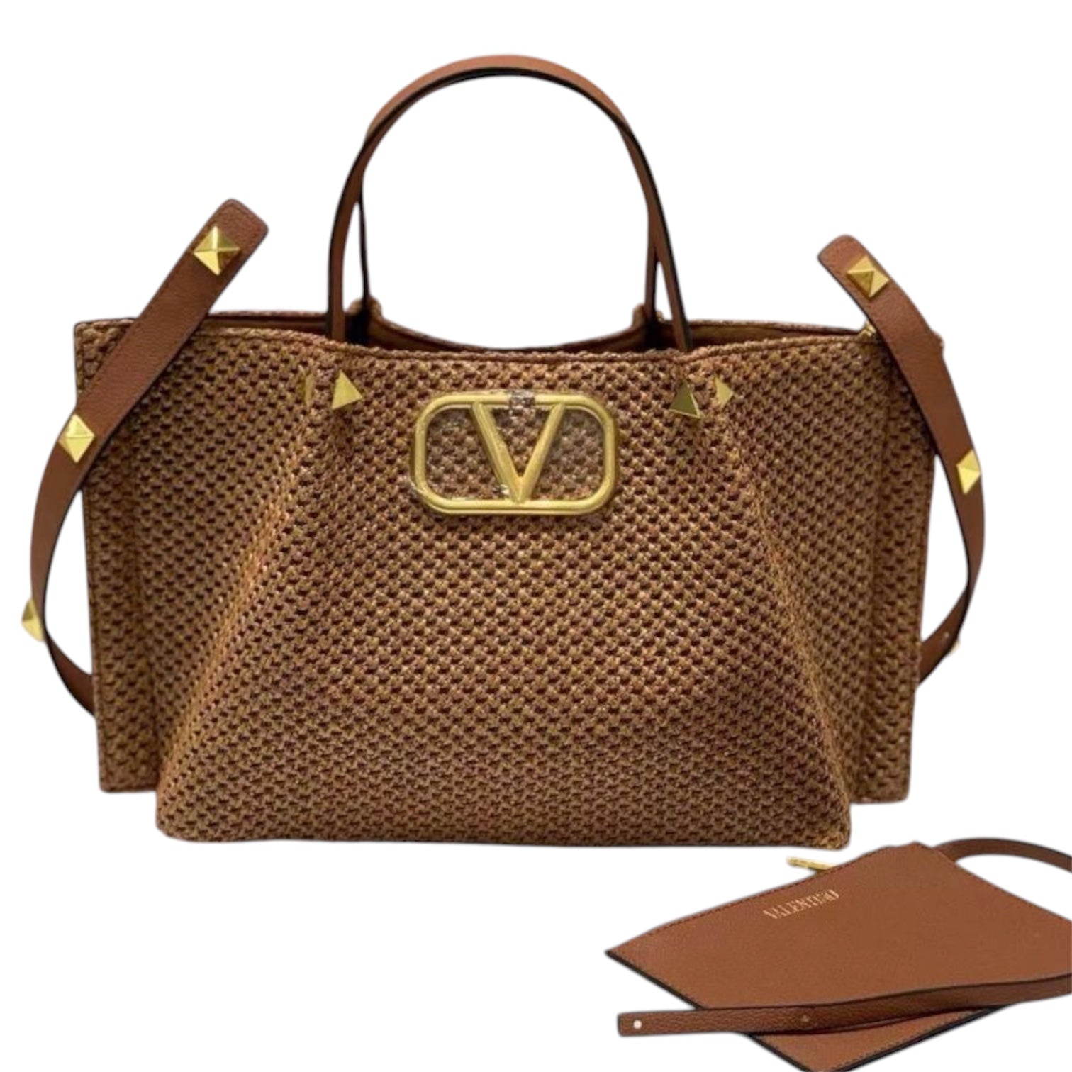 Medium Straw Tote Valentino Bag