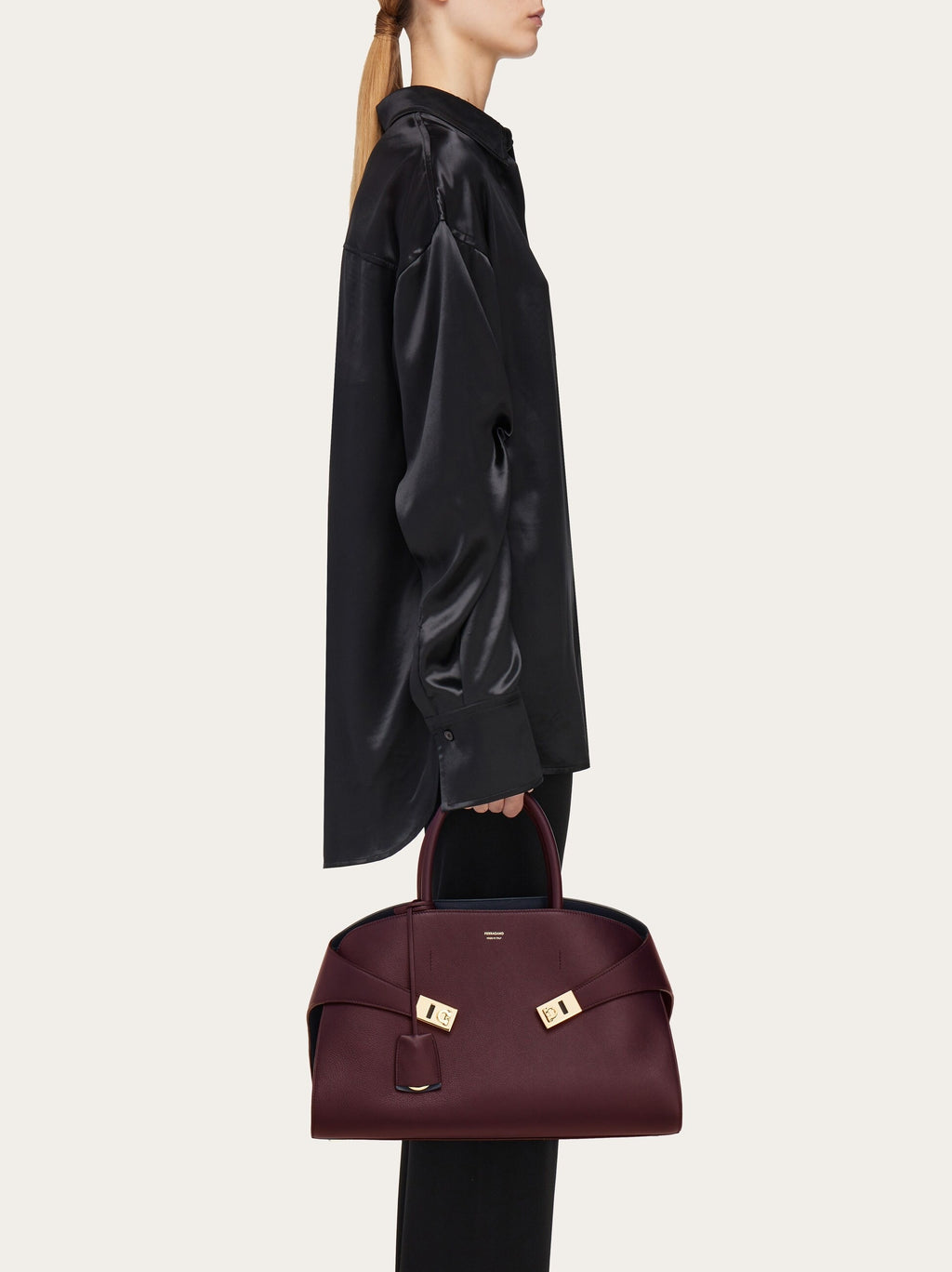 Ferragamo Hug Soft Shoulder Bag (M