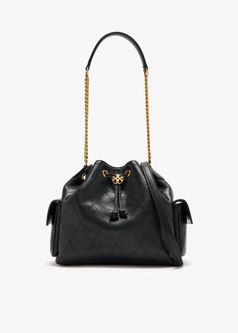 Tory Burch Charlie Quilted Drawstring Shoulder Bag