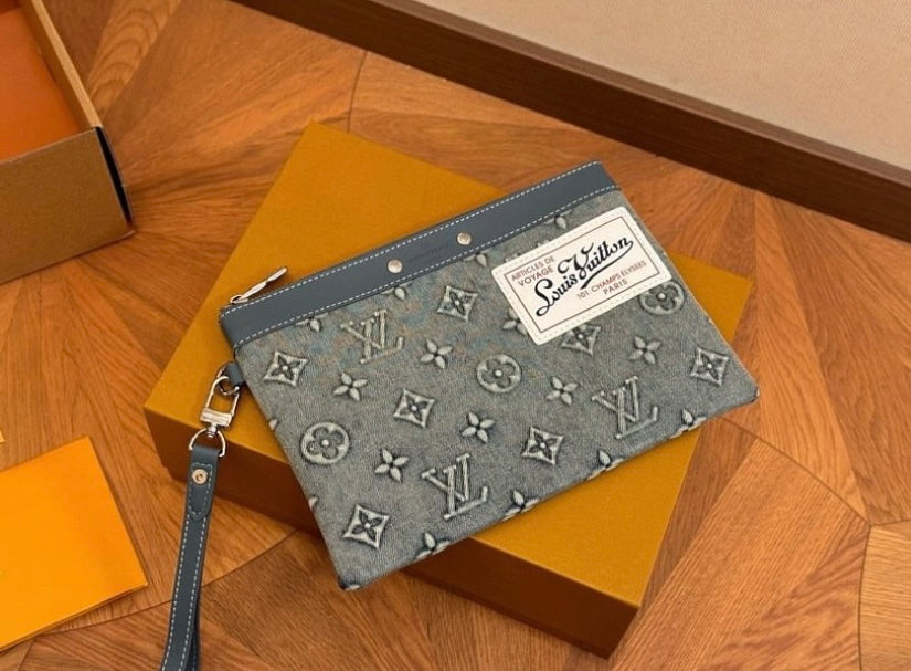 Louis Vuitton Denim Monogram Pouch