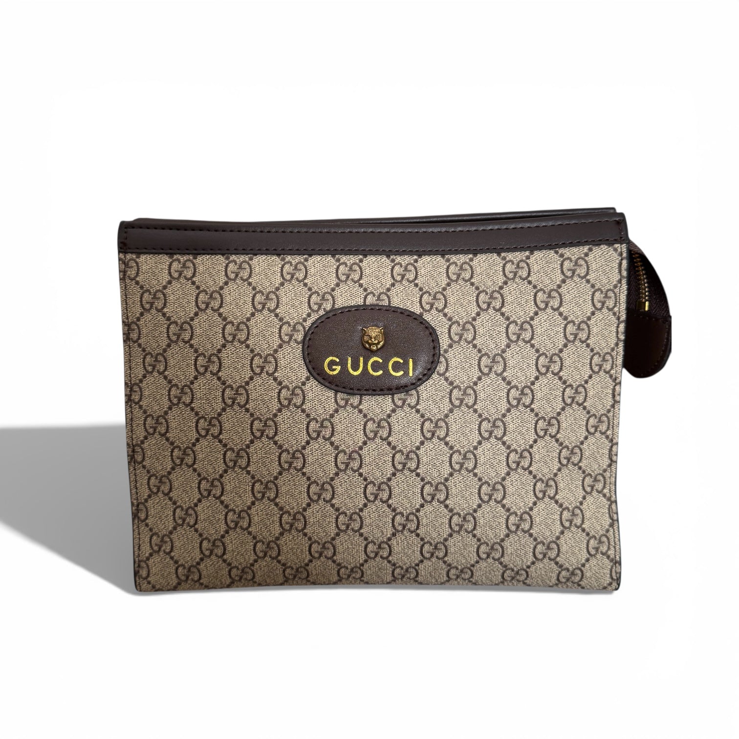 Gucci Neo Vintage GG Supreme Pouch (Tiger Head Logo)