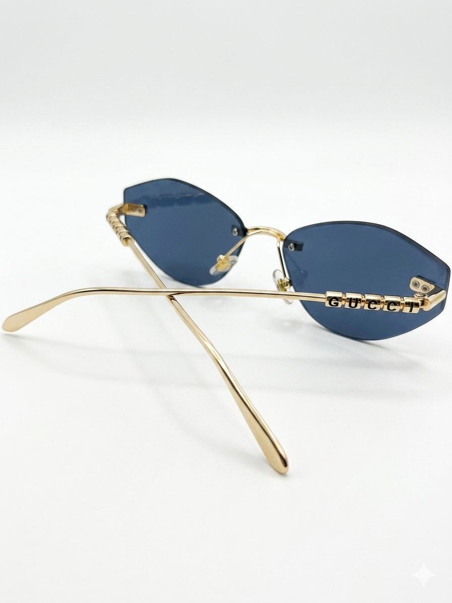 Gucci Rimless Round Logo Sunglasses