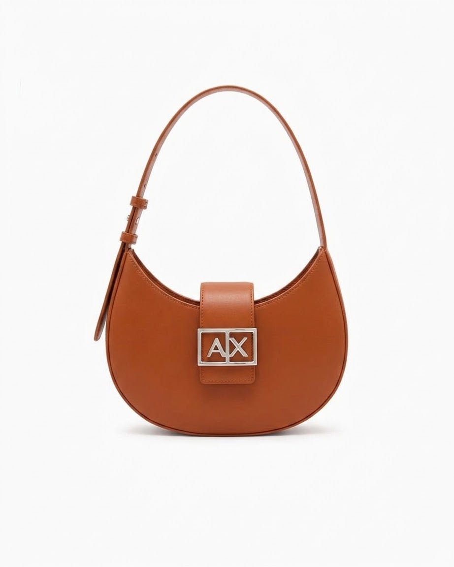 Armani Exchange Logo Buckle Shoulder Bag