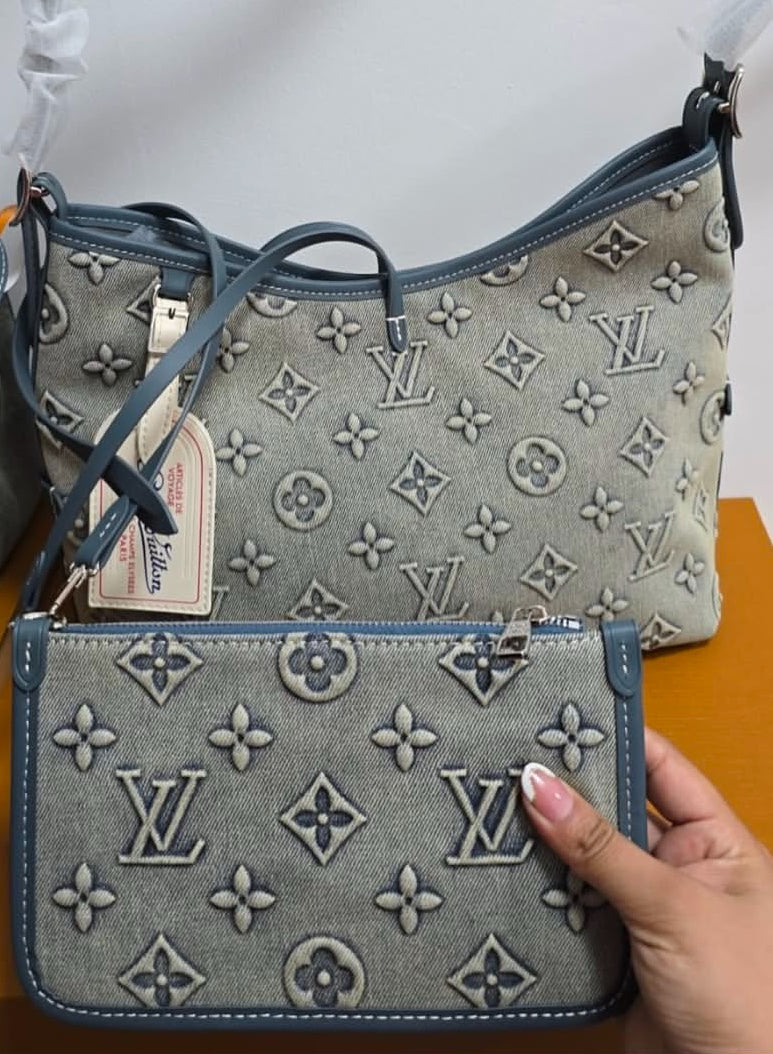 Louis Vuitton Denim Shoulder Bag Set