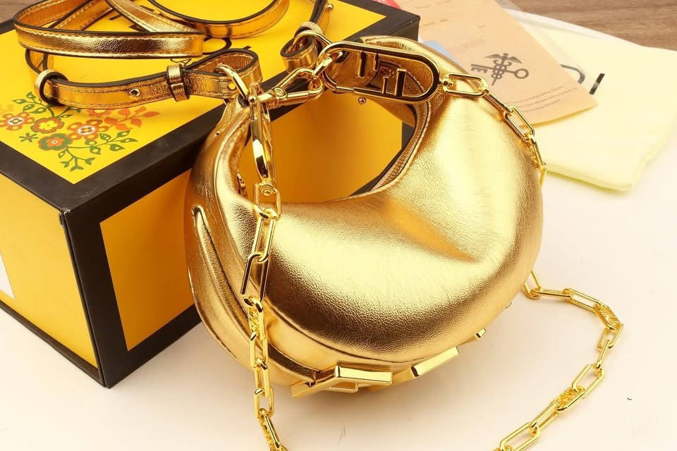 Fendi Mini Croissant FF Logo Bag