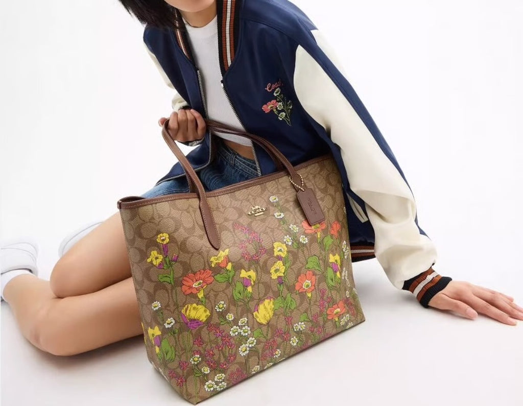 Coach Floral Signature Tote Bag