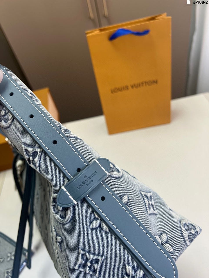 Louis Vuitton Denim Shoulder Bag Set