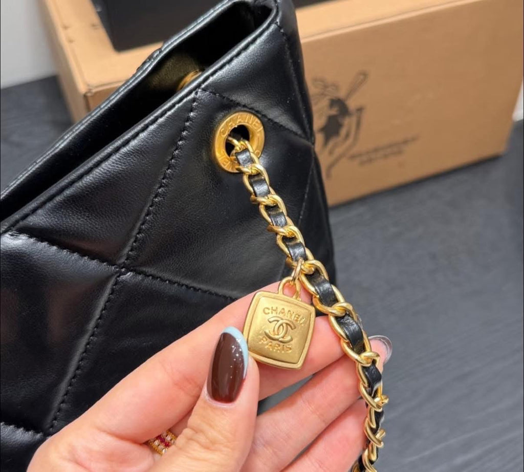 Chanel Large Quilted Pocket Tote Bag