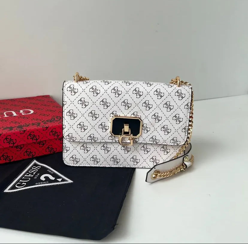 Guess Logo Chain Shoulder Bag