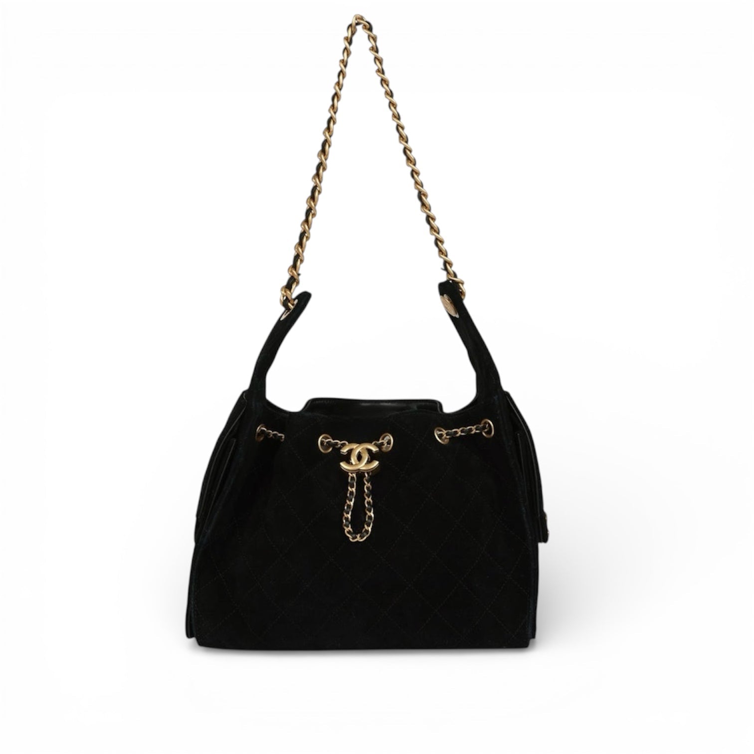 Chanel 25 Quilted Suede Handbag
