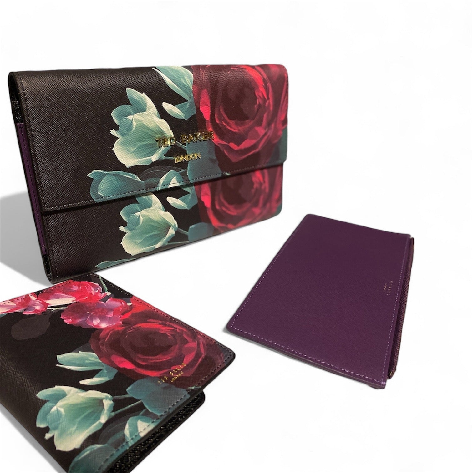 TED BAKER Papiena floral-print woven travel wallet