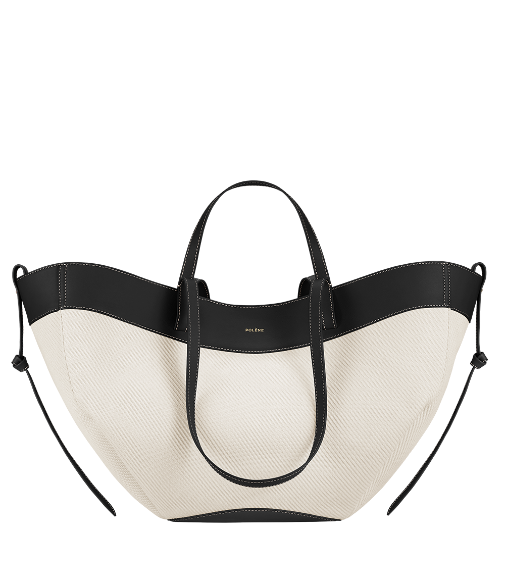 Polène Cyme Canvas and Leather Tote Bag
