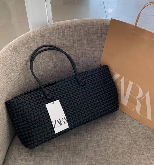 Zara Woven Basket Tote