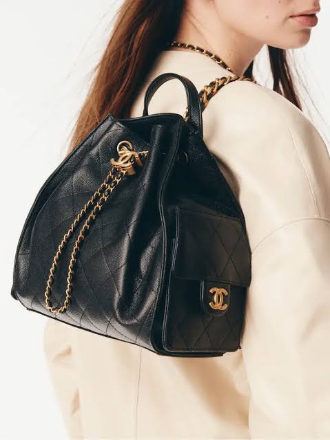 Chanel Quilted Drawstring Backpack