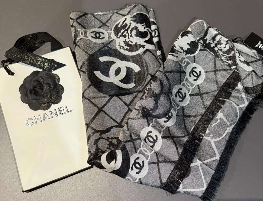 Chanel Double-Face Silk Scarf