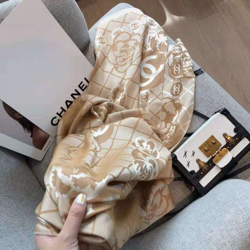 Chanel Double-Face Silk Scarf