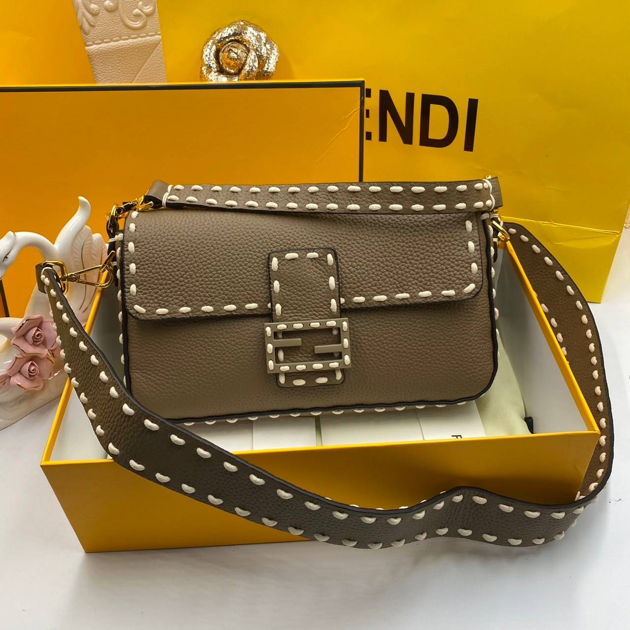 Fendi Baguette Leather Bag