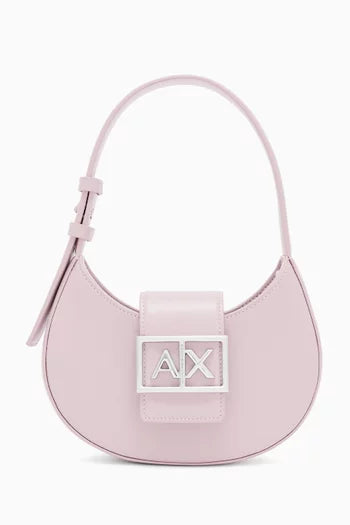 Armani Exchange Logo Buckle Shoulder Bag