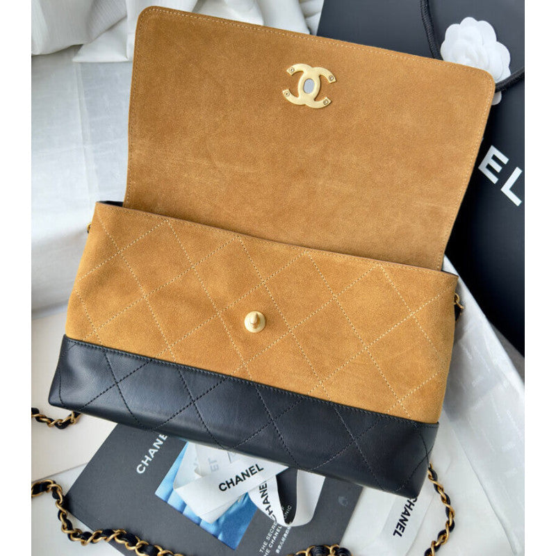 Chanel Coco Handle Flap Bag – Suede & Leather