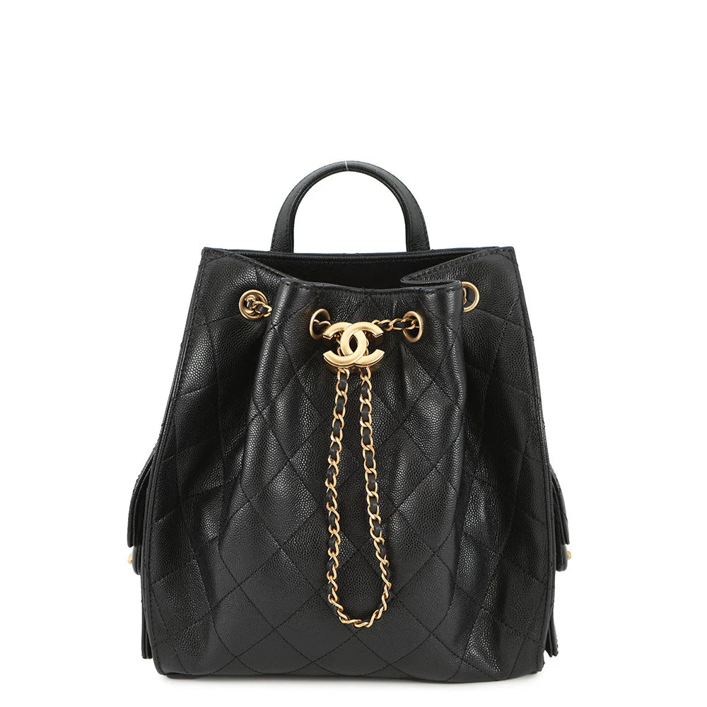 Chanel Quilted Drawstring Backpack