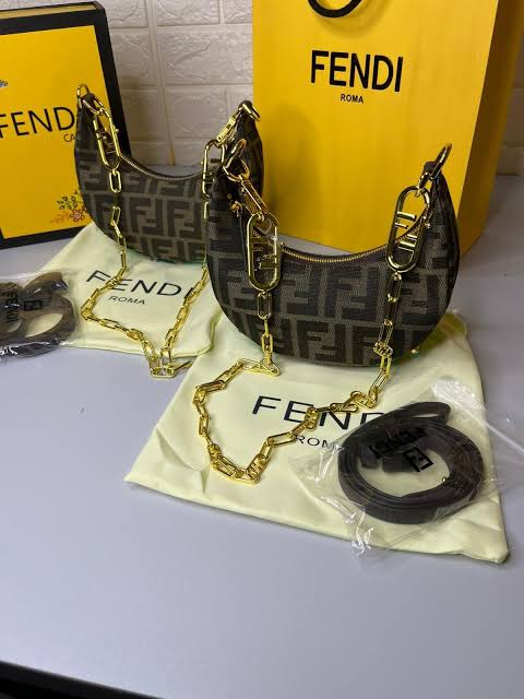 Fendi Mini Croissant FF Logo Bag