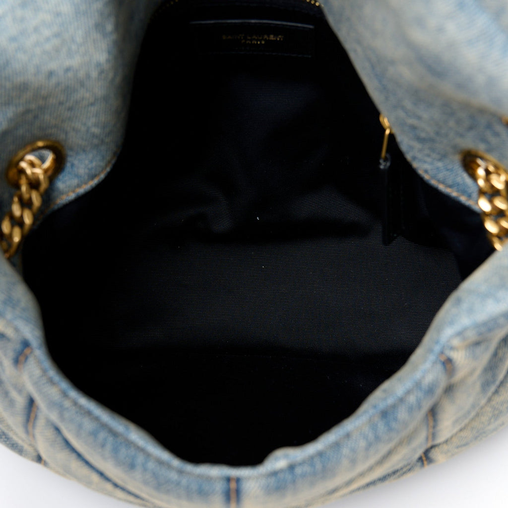 Saint Laurent Puffer Toy Bag in Denim