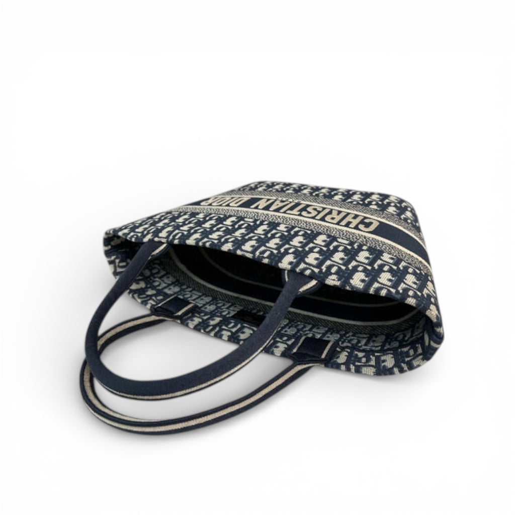 Christian Dior Book Tote – Blue Oblique Canvas