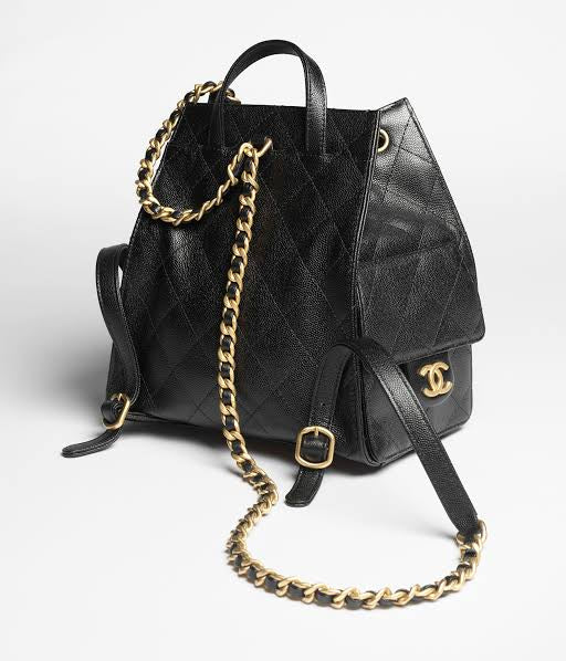 Chanel Quilted Drawstring Backpack