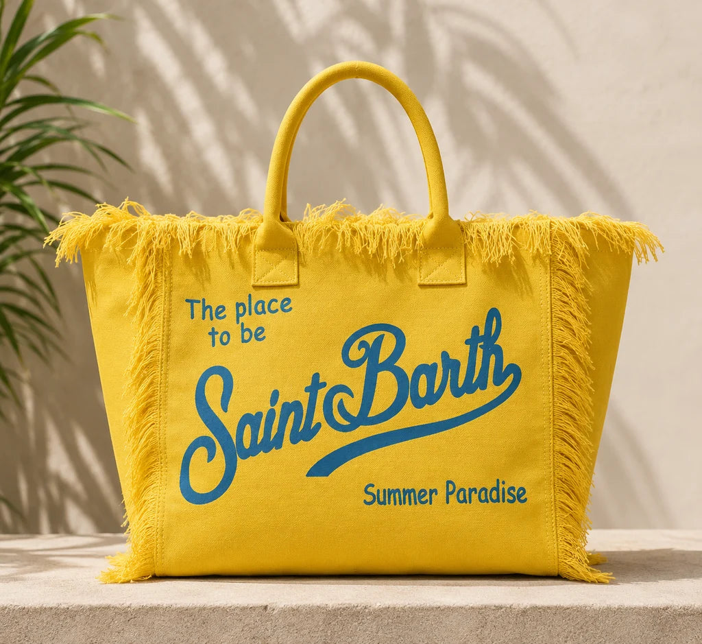 Saint Barth Summer Paradise Fringe Tote Bag