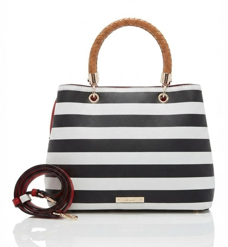 Aldo Striped Top Handle Bag