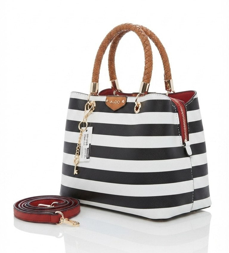 Aldo Striped Top Handle Bag