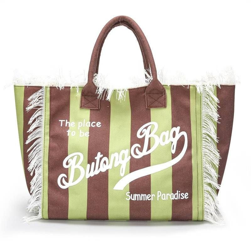 Saint Barth Summer Paradise Fringe Tote Bag