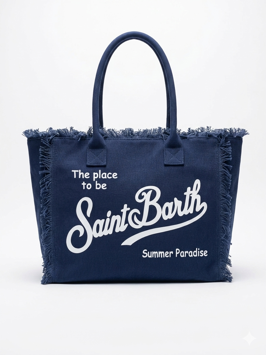 Saint Barth Summer Paradise Fringe Tote Bag